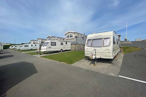 Touring Caravans parked at Northern View Holiday Parks
